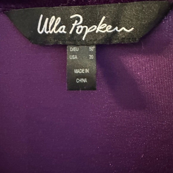 Ulla Popken  deep purple velour shirt in size 20 - Picture 3 of 7